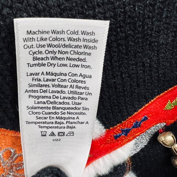 Womens L Feliz Navidad Llama Ugly Christmas Sweater Southwestern Cactus Novelty - Picture 7 of 10